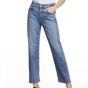 Veronica Beard NWT Ryleigh Slim Straight High Rise Denim Jeans Amethyst Size 23